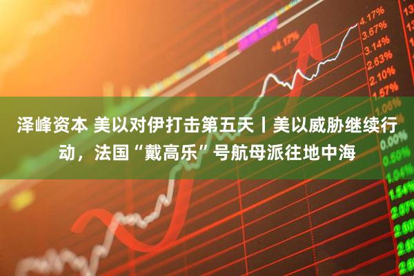 泽峰资本 美以对伊打击第五天丨美以威胁继续行动，法国“戴高乐”号航母派往地中海