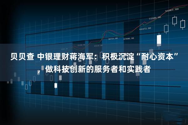 贝贝查 中银理财蒋海军：积极沉淀“耐心资本”，做科技创新的服务者和实践者