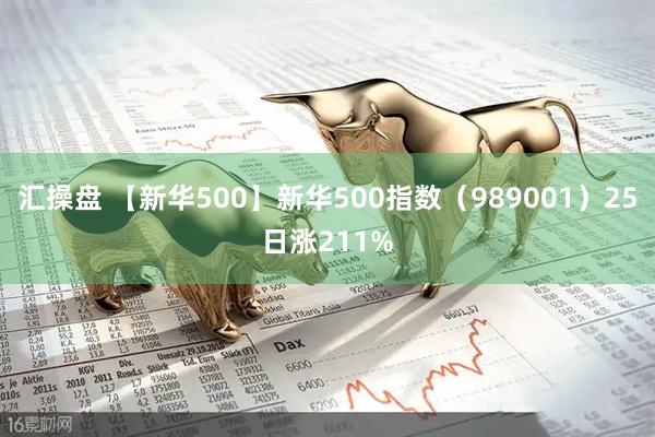 汇操盘 【新华500】新华500指数（989001）25日涨211%