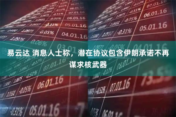 易云达 消息人士称，潜在协议包含伊朗承诺不再谋求核武器